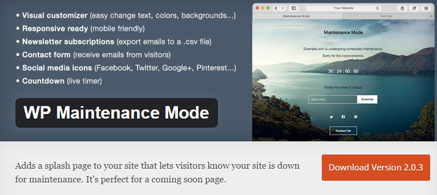 WP Maintenance Mode: per il tuo sito web in manutenzione