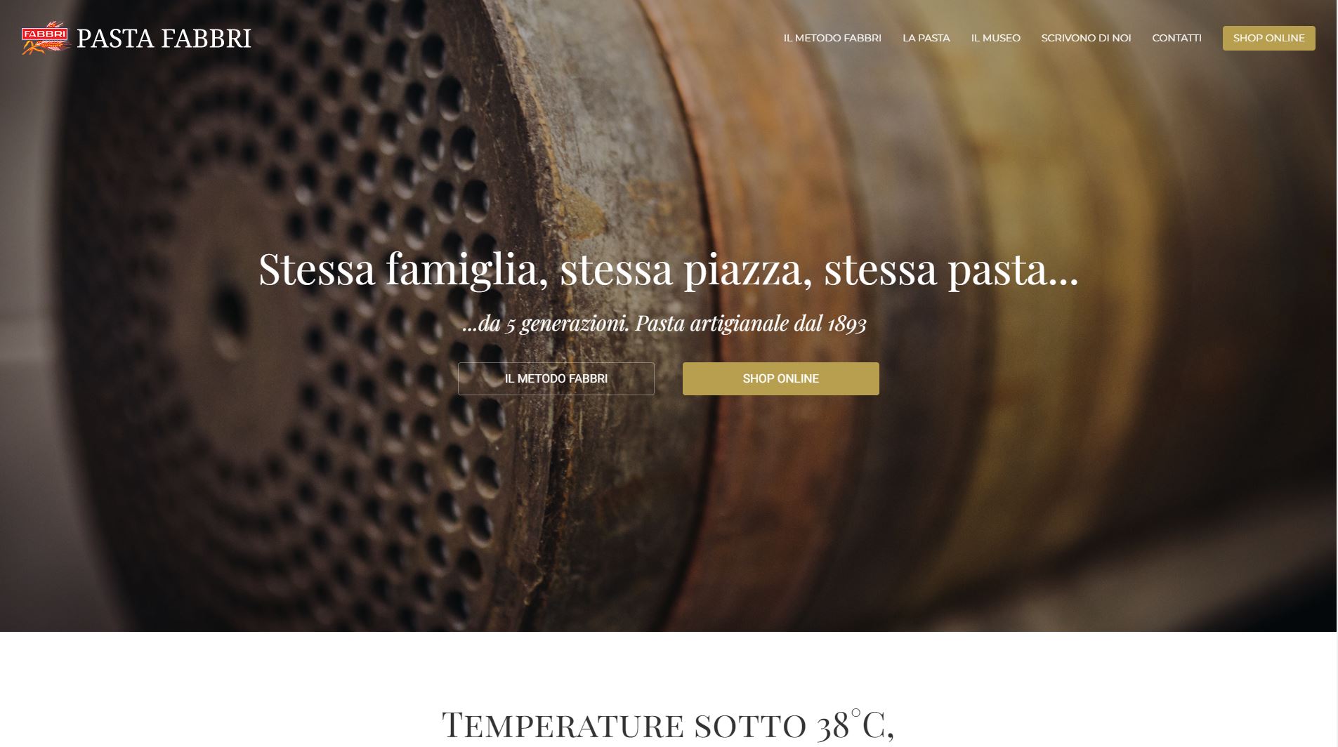 immagine di preview sito wordpress Pastificio Artigiano Fabbri creato da JOOMLART