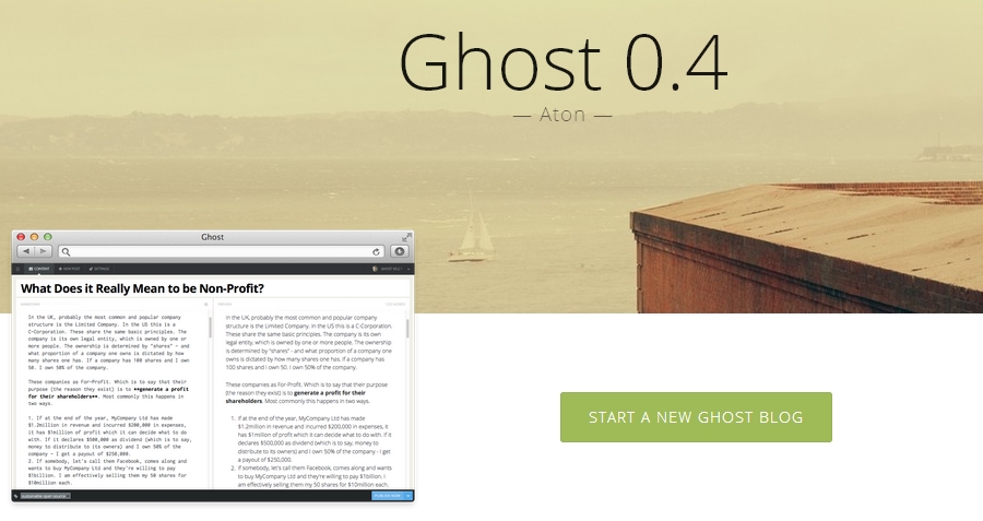 Ghost CMS, una nuova piattaforma si evolve